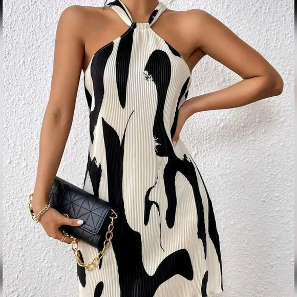 Spring Break Graphic Print Halter Dress - Picture 1 of 4